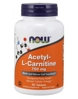 Acetyl L Carnitine 750mg 90 comprimidos NOW Foods
