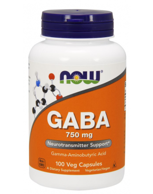 GABA 750mg 100 Veg Caps NOW Foods