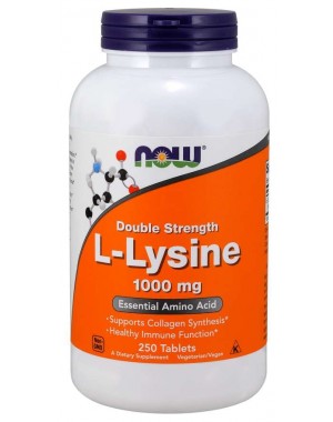 L Lysine Double Strength 1000 mg 250 Tablets NOW Foods