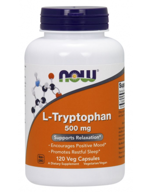 L Tryptophan triptofano 500 mg 120 Cápsulas NOW Foods