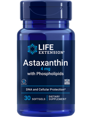 Astaxantina com Phospholipidios 4mg 30 softgels Life Extension