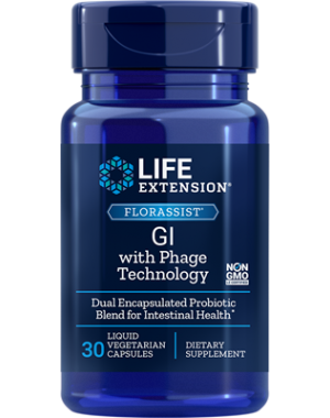 FLORASSIST® GI with Phage Technology 30 liq veg caps  LIFE Extension