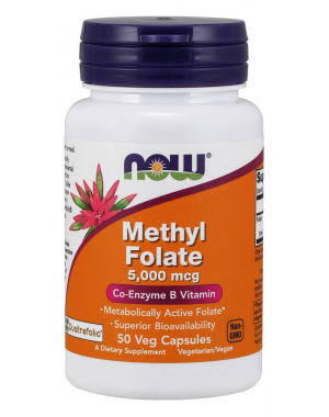 Metil Folato 5000 mcg 50 Cápsulas NOW Foods