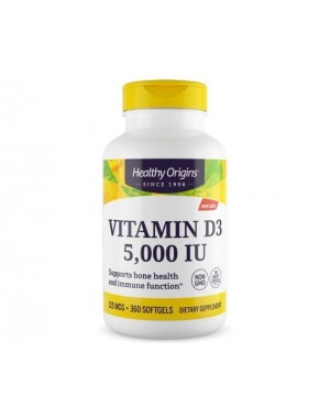 Vitamina D3 5000iu 360 softgels HEALTHY Origins