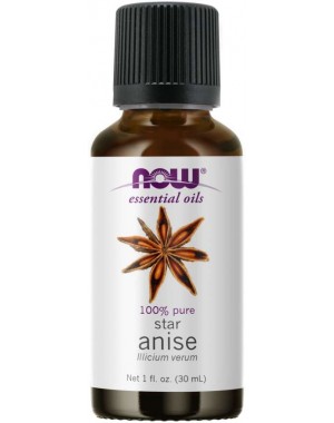 Óleo essencial de Anise Anis estrela 1oz 30ml NOW Foods