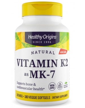 Vitamina K2 as MK-7 100mcg 180 Veggie Softgels HEALTHY Origins