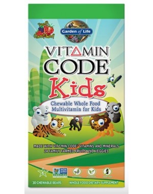 Vitamin Code Kids Multivitamínico para crianças 60 balas mastigáveis GARDEN OF LIFE