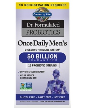 Probiotics Once Daily's Men's Probiotico para homens uma vez ao dia Dr Formulated GARDEN OF LIFE
