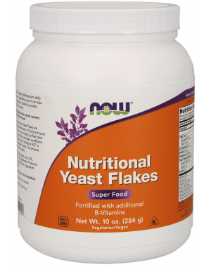 Nutritional Yeast Flakes 10 oz 284g NOW Foods