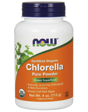 Chlorella Powder Organic em pó 113 g NOW Foods