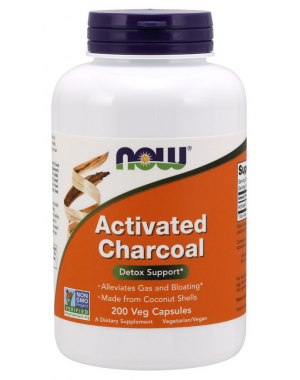 Activated Charcoal Veg 200 Capsules NOW Foods