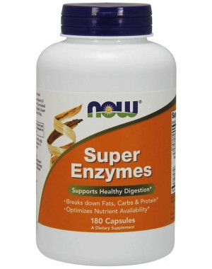 Super Enzymes super enzimas 180 cápsulas NOW Foods