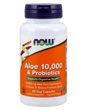 Aloe Vera & Probiotics 10,000mg 60 softgels NOW Foods