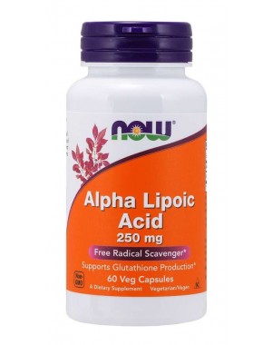 Alpha Lipoic Acid ácido alfalipóico 250 mg 60 Cápsulas NOW Foods