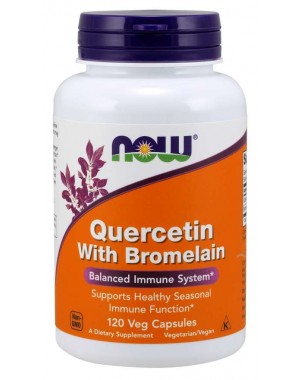 Quercetin with Bromelain quercetina com bromelina 120 Veg Capsules NOW Foods