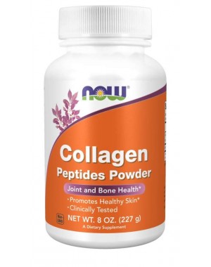 Collagen Peptides Powder Peptídeos de Colágeno em pó 8oz 227g NOW Foods 