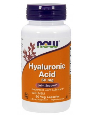 Hyaluronic Acid with MSM 60 Cápsulas NOW Foods