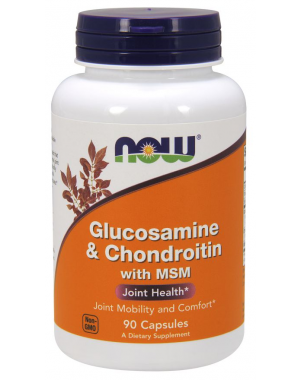 Glucosamina e Condroitina com MSM 90 cápsulas NOW Foods