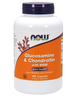 Glucosamina e Condroitina com MSM 180 cápsulas NOW Foods