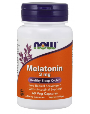 Melatonina 3mg 60 veg capsules NOW Foods