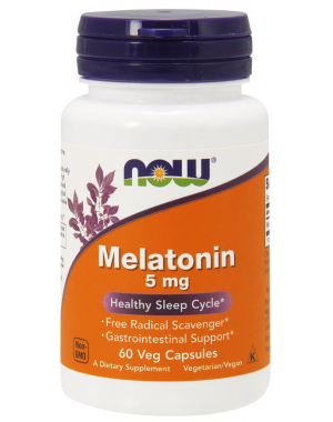 Melatonina 5mg 60 veg caps NOW Foods