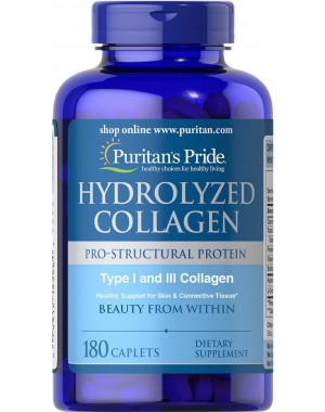 Hydrolyzed collagen Colágeno Hidrolisado 1000 mg 180 cápsulas PURITANS Pride
