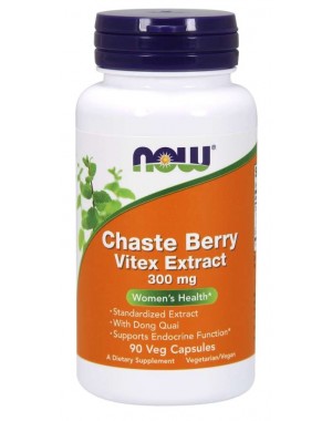 Chaste Berry Vitex Extract 300 mg 90 Veg Capsules NOW Foods