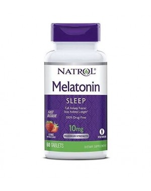 Melatonina 10mg FAST DISSOLVE sublingual 60 tablets Sabor limão  NATROL