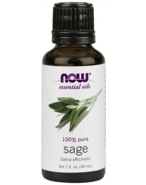 Óleo essencial de Sage salvia 1oz 30ml NOW Foods