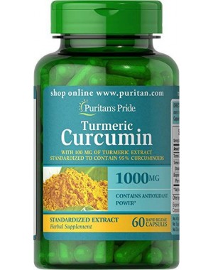 Turmeric Curcumin with Bioperine 1000 mg 60 cápsulas PURITANS Pride