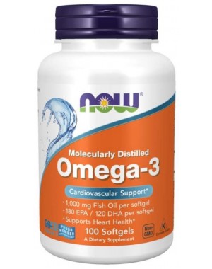Omega 3 1000mg 100 Softgels NOW Foods