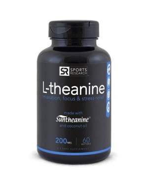 L Theanine Suntheanine 200mg 60 softgels SPORTS Research