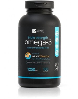 Omega 3 Fish Oil AlaskaOmega 1250mg 180 softgels SPORTS Research