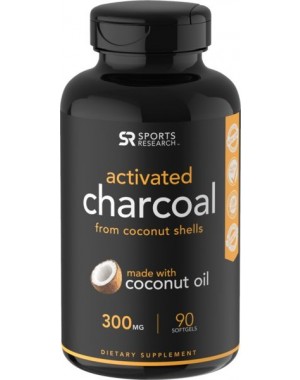Coconut Activated Charcoal 300mg 90 Caps SPORTS Research