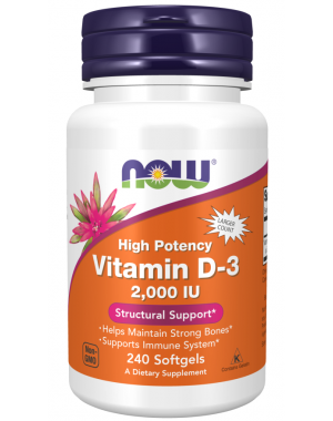 Vitamina D-3 2000 IU  240 Softgels  NOW