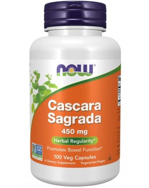 Cascara Sagrada 450 mg 100 Veg Capsules Now
