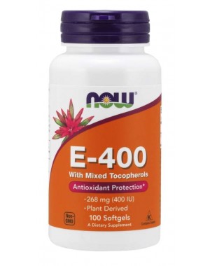 Vitamina E 400 IU 100 Softgels NOW Foods