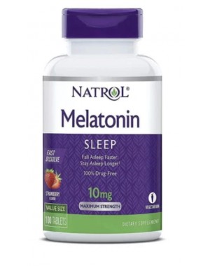 Melatonina 10mg FAST DISSOLVE sublingual 100 comprimidos morango NATROL