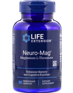 Neuro Mag L Treonato de Magnésio 90 cápsulas LIFE Extension