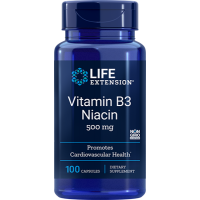 Vitamina B3 Niacin 500mg 100 Cápsulas LIFE Extension