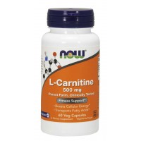 L Carnitine Carnitina 500mg 60 Veg Caps NOW Foods