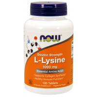 L Lysine Double Strength 1000 mg 100 Tablets NOW Foods