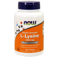 L Lysine Double Strength 1000 mg 100 Comprimidos NOW Foods