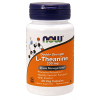 L Theanine Double Strength 200 mg 60 Cápsulas NOW Foods