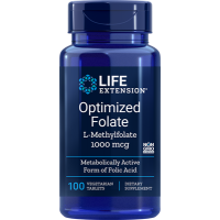 Optimized Folate 1000mcg 100 veg tablets LIFE Extension