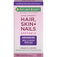 Hair Skin Nails Extra Strength -150 Softgels NATURE'S Bounty Optimal Solutios