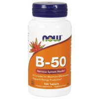 Vitamina B 50 100 comprimidos NOW Foods