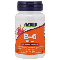 Vitamina B6 50 mg 100 Comprimidos NOW Foods