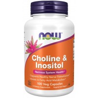 Choline e Inositol 500 mg 100 Cápsulas NOW Foods