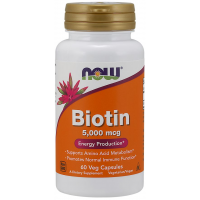 Biotina 5000 mcg  60 Veg Capsules NOW Foods